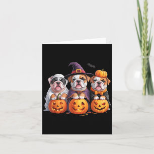 Carte Drôle de Bulldog Anglais Fantôme Frenchie Chien Ha