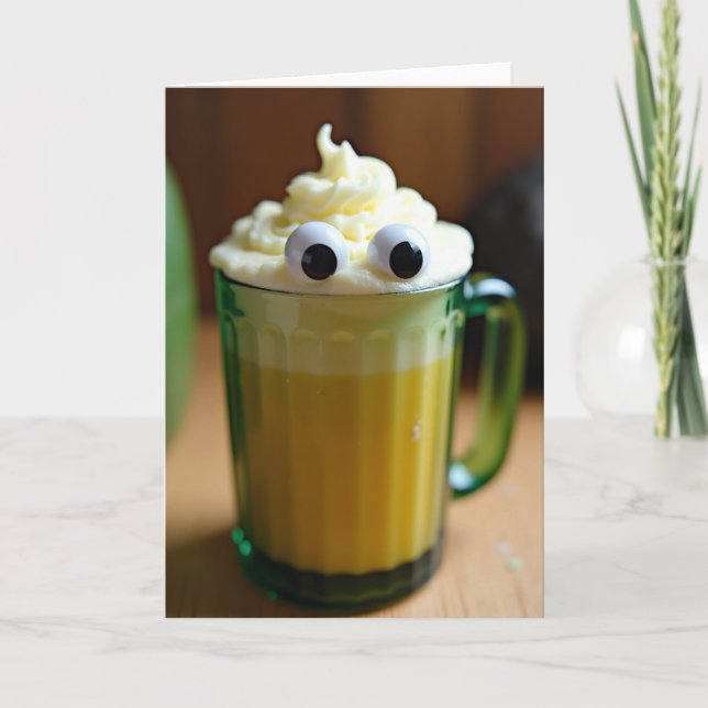 Carte drôle de café aux yeux Google (Devant)
