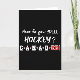 Carte Drôle de Canada Hockey Eh Orthographe Canadien 