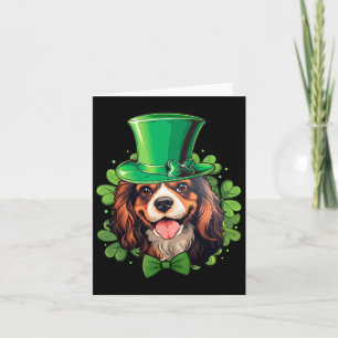 Carte Drôle de Cavalier Saint-Patrick Charles Spaniel 