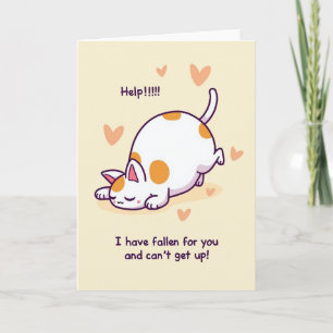 Carte drôle de chat amoureux pour vous