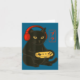 Carte Drôle de chat de gamer de frère jeux vidéo jeu pou