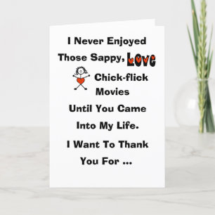 Carte drôle de chick-flick mièvre
