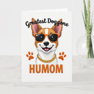 Carte drôle de chien brillant