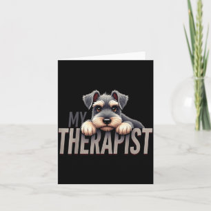 Carte Drôle de chiot Schnau My Therast Schnauzer Chien
