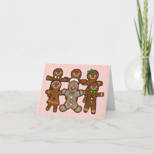 Carte drôle de Chrismukkah en pain d'épices hommes