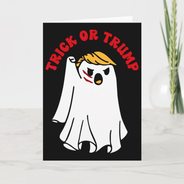 Carte Drôle de combat de fantôme de Donald Trump Trick O (Devant)