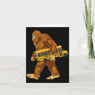 Carte Drôle de conducteur de bus Bigfoot Sasquatch Amour