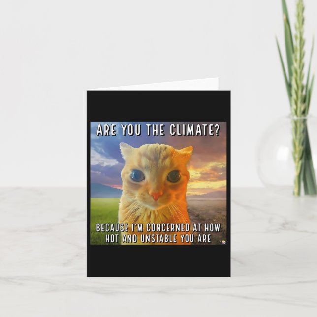 Carte Drôle de Couple Saint-Valentin Chat Orange Mème Êt (Devant)