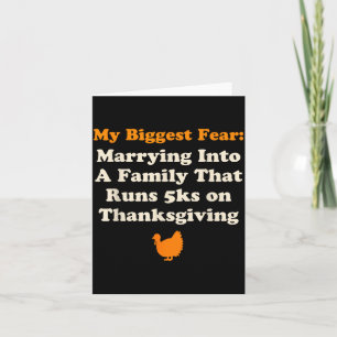 Carte Drole de course de Thanksgiving pour le mariage en