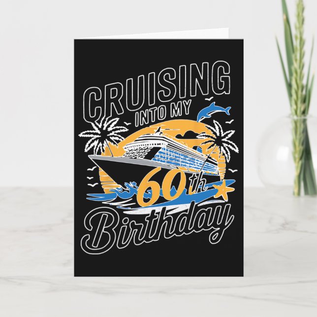 Carte Drôle de Croisière Pour Mes 60 Ans En Méditerranée (Devant)