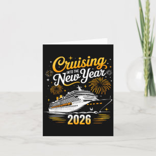 Carte Drôle de Croisière Vers 2026 Nouvel An Corresponda