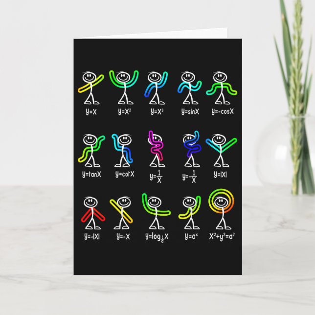 Carte Drôle de danse d'algèbre Fonction Prof de maths Ge (Devant)