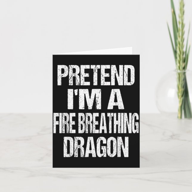 Carte Drôle de dragon cracheur de feu pour Halloween (Devant)