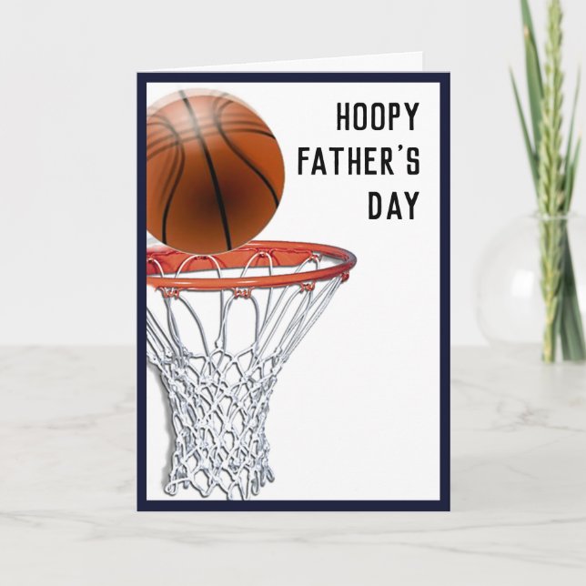 Carte Drôle de fête des pères de basketball (Devant)