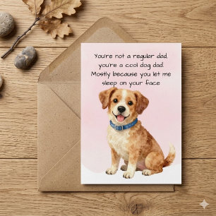 Carte drôle de Fête des Pères pour papa de chien