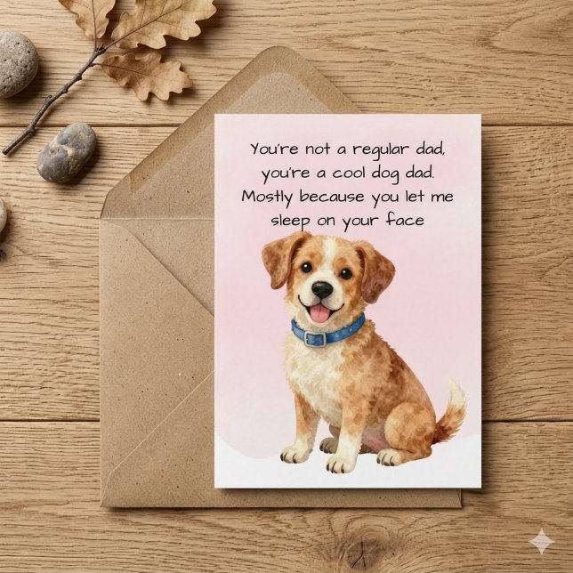 Carte drôle de Fête des Pères pour papa de chien (Créateur téléchargé)