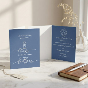 Carte drôle de fête des pères sur le thème des éch