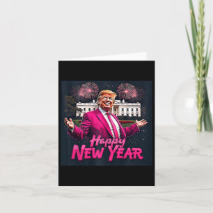 Carte Drôle de fête du Nouvel An de Trump 2025 Trump Nou