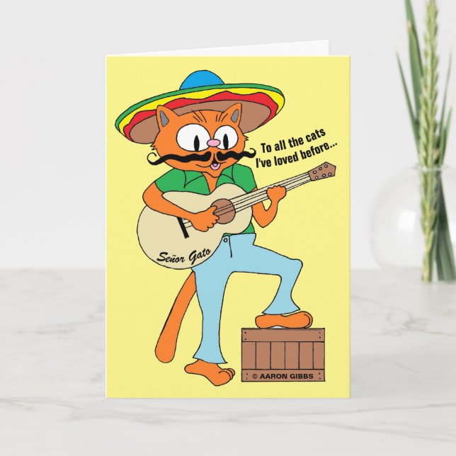 Carte drôle de fiesta pour la fête de Gato Cinco D (Devant)