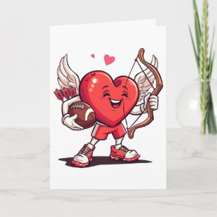 Carte Drôle de Footll Saint-Valentin Garçons Enfants Fil