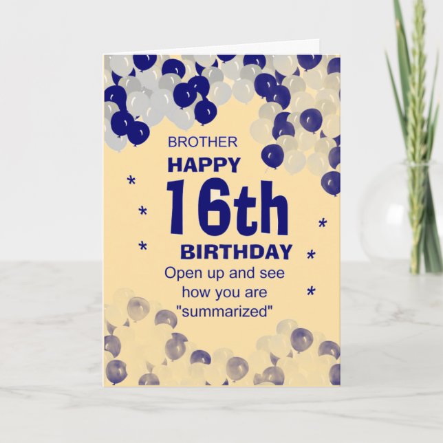 Carte drôle de frère d'anniversaire (Devant)