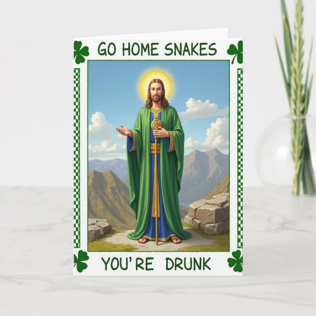 Carte drôle de Fuir les Serpents (Devant)