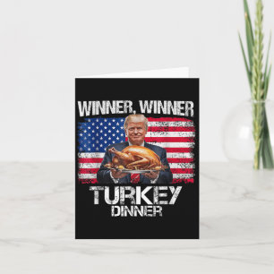 Carte Drôle de gagnant Trump Winner Winner Dîner de dind