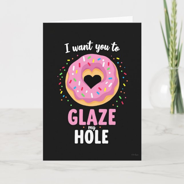 Carte drôle de glaçage de beignet coquin (Devant)