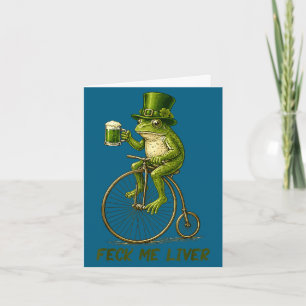 Carte Drôle de grenouille irlandaise fiche le foie jour
