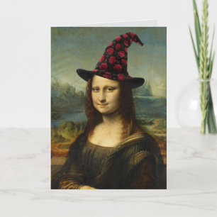 Carte drôle de Halloween de Mona Lisa