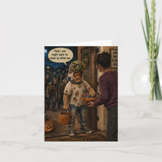 Carte drôle de Halloween dessin animé