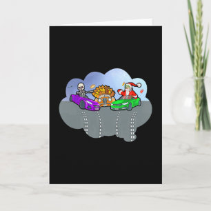 Carte Drôle de Halloween Thanksgiving Noël Crash Hallo