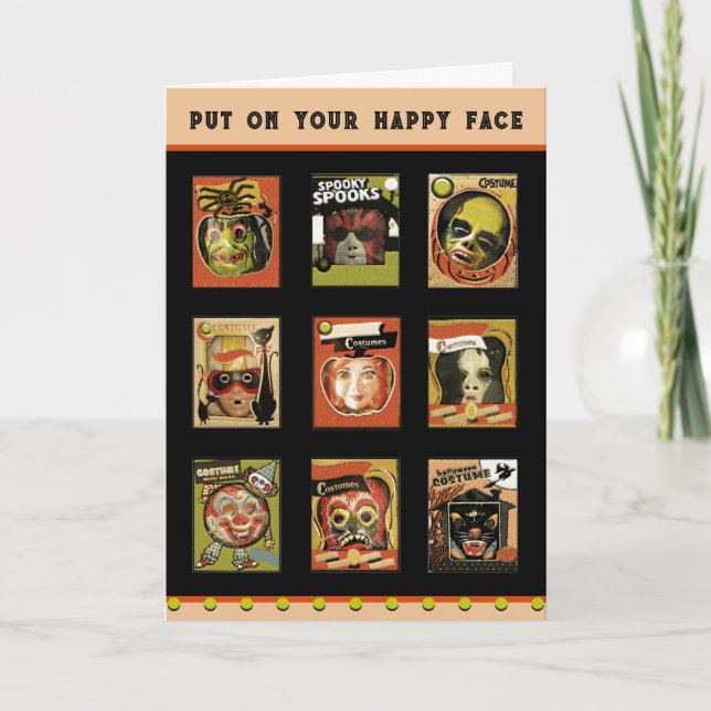 Carte drôle de Halloween vintage (Devant)