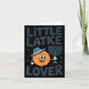 Carte Drôle de Hanukkah Petit Latke Famille Juive Enfant