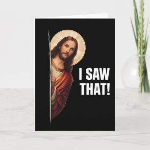 Carte Drôle de Jésus "J'ai vu ça" design de meme chrétie
