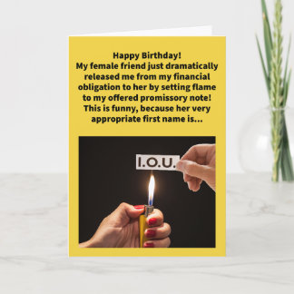 Carte Drôle de jeu de mots Bernadette Joyeux Anniversair