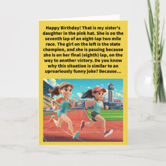 Carte Drôle de jeu de mots pour ma nièce joyeux annivers