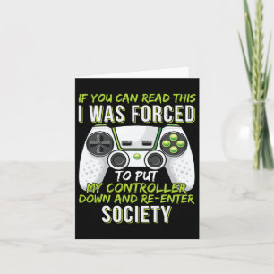 Carte Drôle de jeu pour garçons et filles hommes joueur 