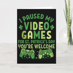 Carte Drôle de joueur j'ai mis mes jeux vidéo en pause p