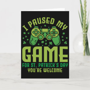 Carte Drôle de joueur j'ai mis mon jeu en pause pour la 