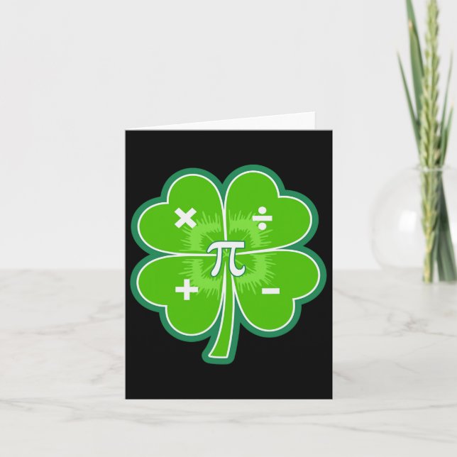 Carte Drôle de jour de Pi Math Patricks Chance Shamrock  (Devant)