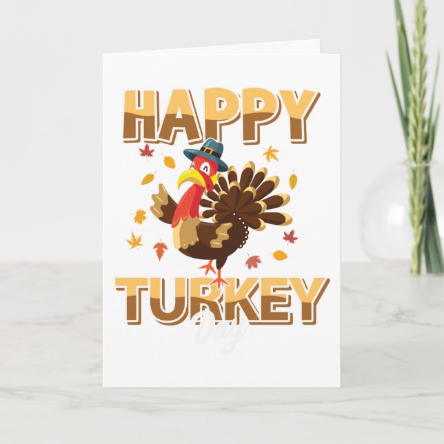 Carte Drôle de joyeux dindon de Thanksgiving (Devant)