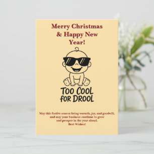 Carte drôle de Joyeux Noël et Bonne Année avec béb
