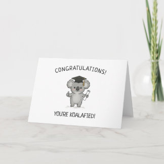 Carte Drôle de Koala Diplômé Jeu de Mots Félicitations N