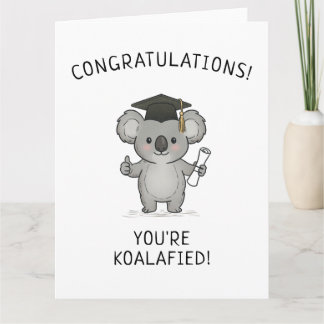 Carte Drôle de Koala Diplômé Jeu de Mots Félicitations N