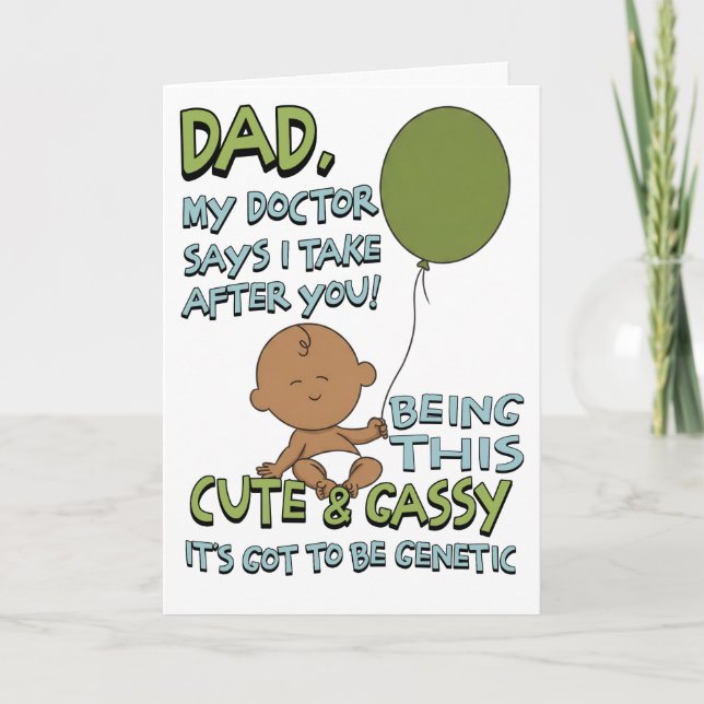 Carte drôle de la fête des pères pour papa (Devant)