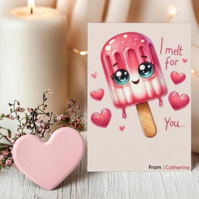 Carte drôle de la Saint-Valentin 'Je fonds pour to (Créateur téléchargé)