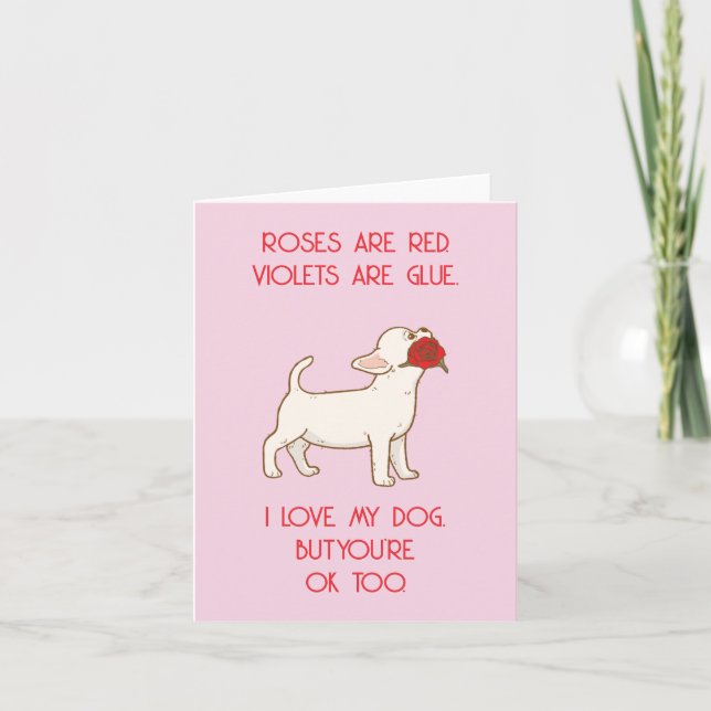Carte drôle de la Saint-Valentin - Love Dog Design (Devant)