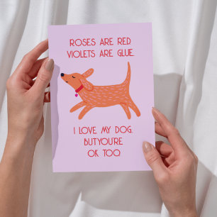Carte drôle de la Saint-Valentin - Love Dog Design